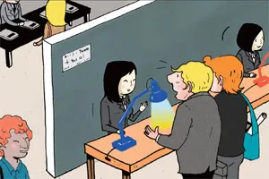 海外商展出差，向老外解說